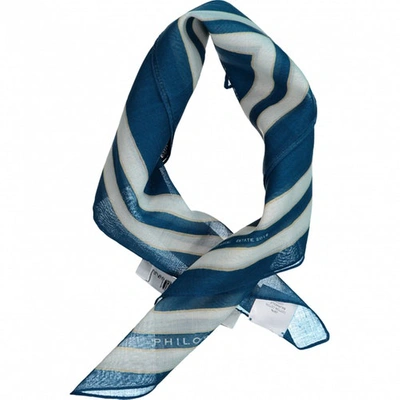 Pre-owned Philosophy Di Lorenzo Serafini Scarf In Blue