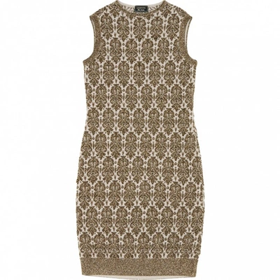 Pre-owned Lanvin Mid-length Dress In Gold