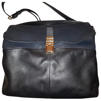Pre-owned Lanvin Leather Crossbody Bag In Blue