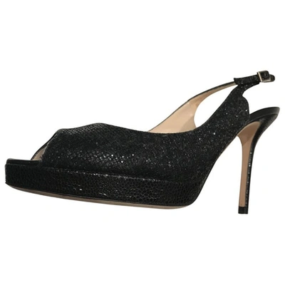 Pre-owned Jimmy Choo Leather Heels In Black