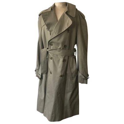 Pre-owned Aquascutum Khaki Cotton Coat