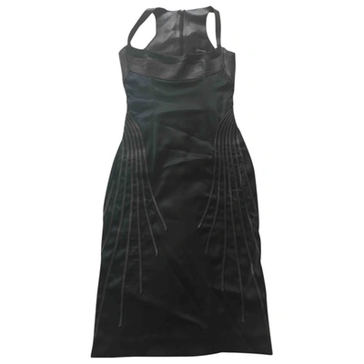 Pre-owned Jitrois Silk Mid-length Dress In Black