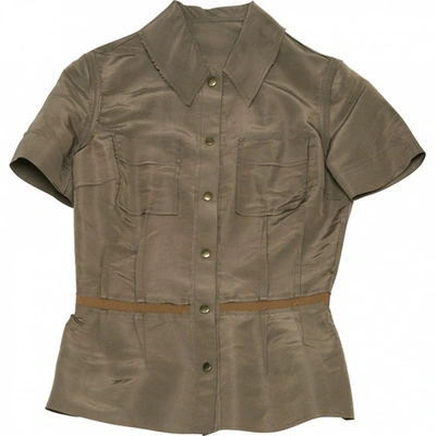 Pre-owned Lanvin Silk Shirt In Brown