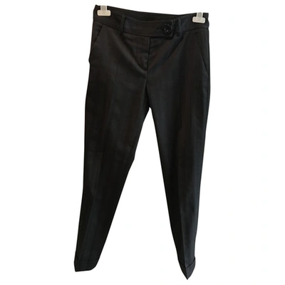 Pre-owned M Missoni Wool Slim Pants In Brown