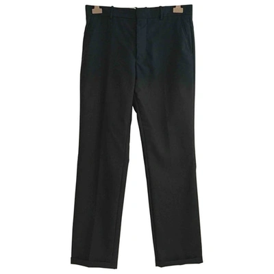 Pre-owned Marni Wool Straight Pants In Green