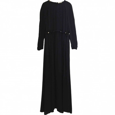 Pre-owned Chloé Silk Maxi Dress In Navy
