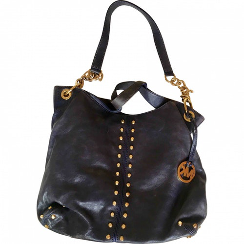 Pre-Owned Michael Kors Blue Leather Handbag | ModeSens