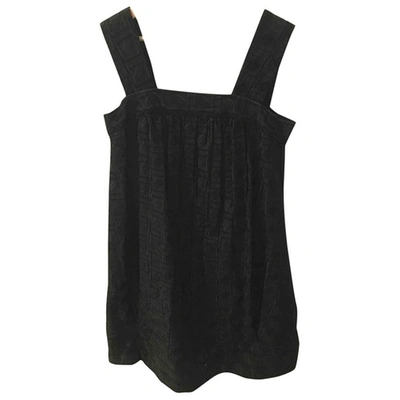 Pre-owned Dries Van Noten Silk Mid-length Dress In Black
