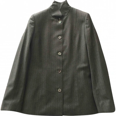 Pre-owned Trussardi Wool Jacket In Grey