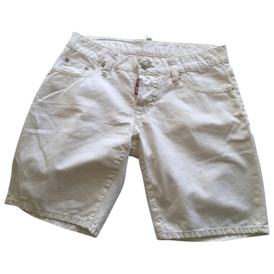 Pre-owned Dsquared2 White Cotton Shorts