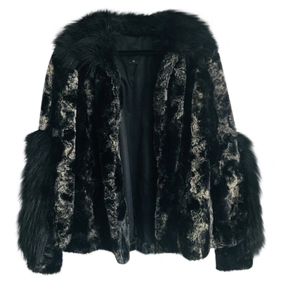 Pre-owned Anna Sui Faux Fur Coat In Black