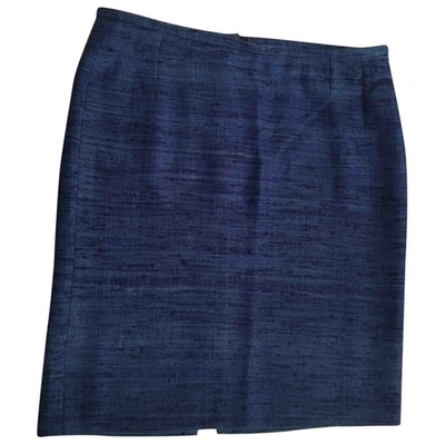 Pre-owned Saint Laurent Silk Mid-length Skirt In Blue