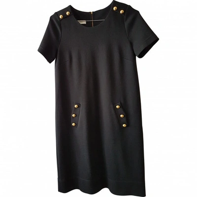 Pre-owned Gerard Darel Wool Mid-length Dress In Black