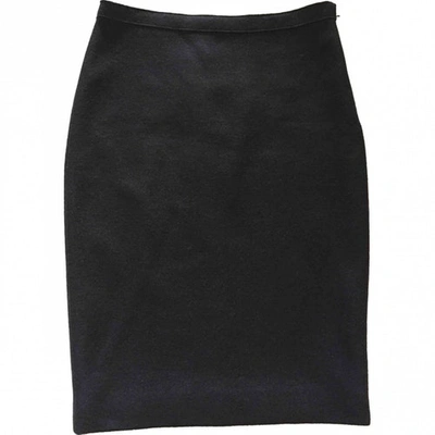 Pre-owned Carolina Herrera Wool Mid-length Skirt In Blue