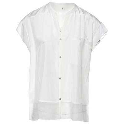 Pre-owned Helmut Lang Silk Blouse In White