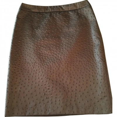 Pre-owned Max Mara Wool Skirt In Brown