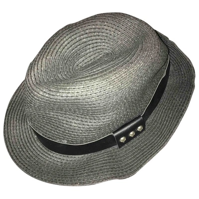 Pre-owned The Kooples Grey Wicker Hat
