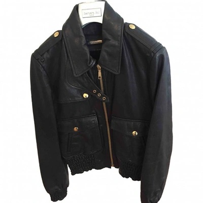 Pre-owned Barbara Bui Leather Biker Jacket In Black