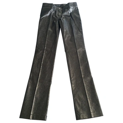 Pre-owned Dolce & Gabbana Trousers In Silver