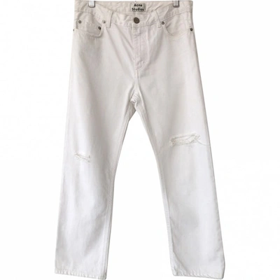 Pre-owned Acne Studios White Cotton Jeans Pop