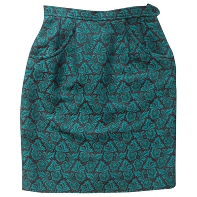 Pre-owned Saint Laurent Wool Mid-length Skirt In Green