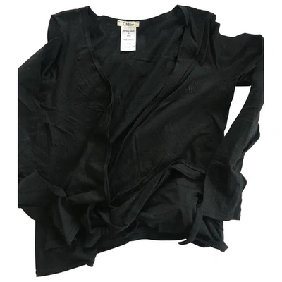 Pre-owned Chloé Jersey Top In Black