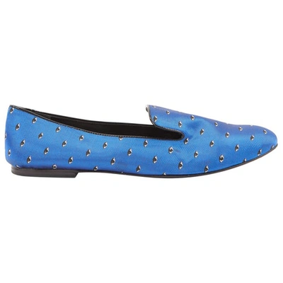 Pre-owned Kenzo Cloth Flats In Blue