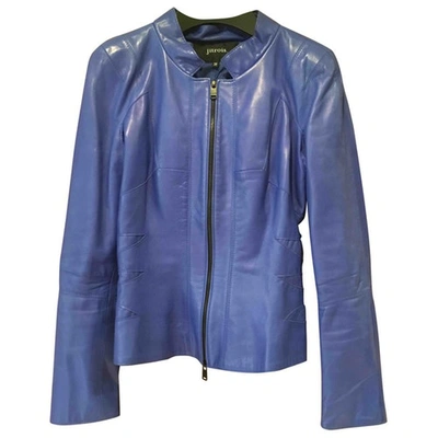 Pre-owned Jitrois Leather Jacket In Blue