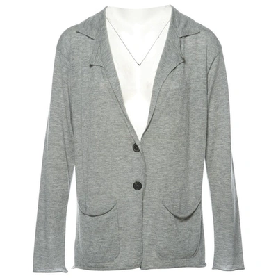 Pre-owned Lanvin Cashmere Cardigan In Grey