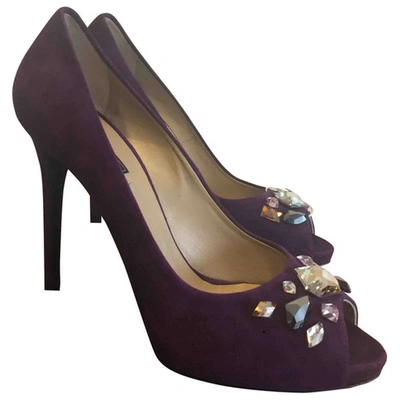 Pre-owned Le Silla Heels In Purple