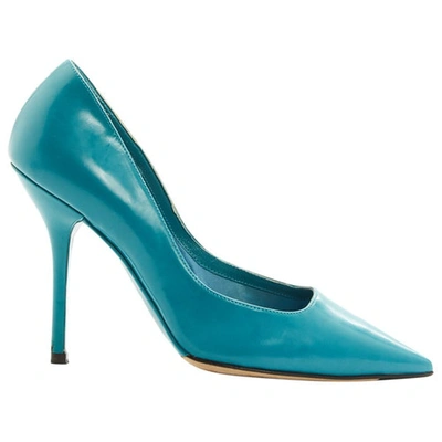 Pre-owned Dolce & Gabbana Leather Heels In Blue