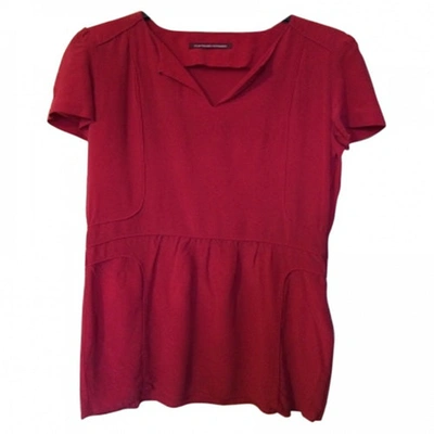 Pre-owned Comptoir Des Cotonniers Silk Mini Dress In Red