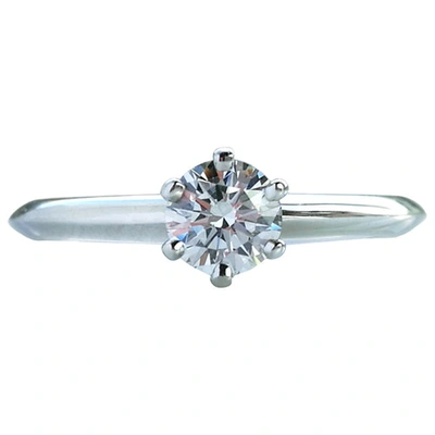 Pre-owned Tiffany & Co Platinum Ring In Silver