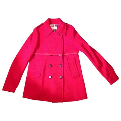 Pre-owned Mauro Grifoni Wool Peacoat In Red