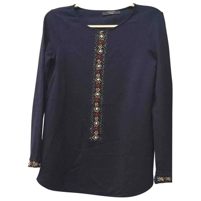 Pre-owned Max Mara Blue Polyester Top