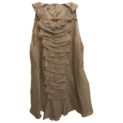 Pre-owned Moschino Cheap And Chic Silk Top In Beige