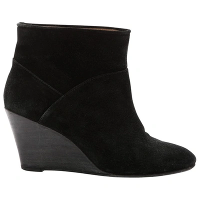 Pre-owned Maje Ankle Boots In Black
