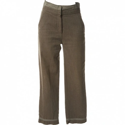 Pre-owned Maison Margiela Straight Pants In Brown