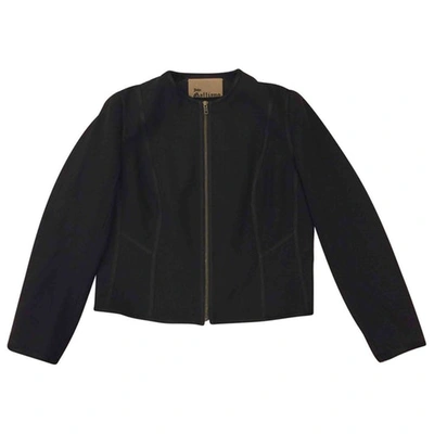 Pre-owned John Galliano Wool Short Vest In Black