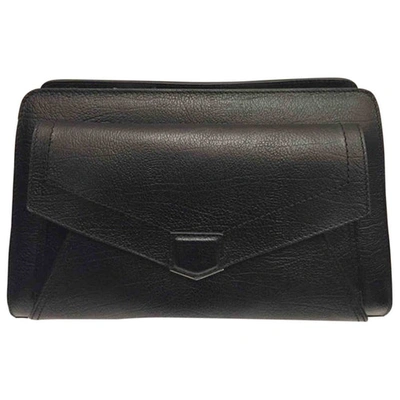 Pre-owned Proenza Schouler Leather Clutch Bag In Black