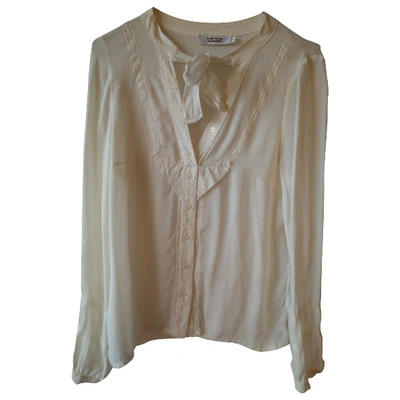 Pre-owned Comptoir Des Cotonniers Silk Blouse In Ecru