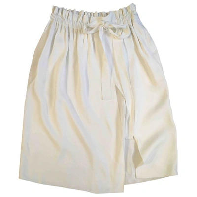 Pre-owned Lanvin Mid-length Skirt In White