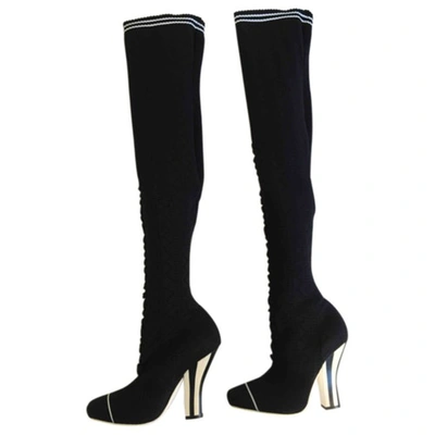 Pre-owned Fendi Boots In Black