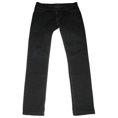 Pre-owned Maje Straight Pants In Blue