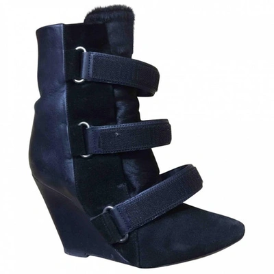 Pre-owned Isabel Marant Leather Boots In Blue