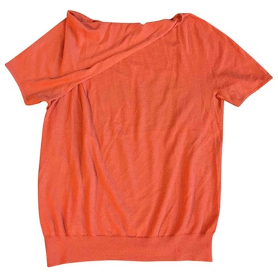 Pre-owned Chloé Cashmere Jersey Top In Orange