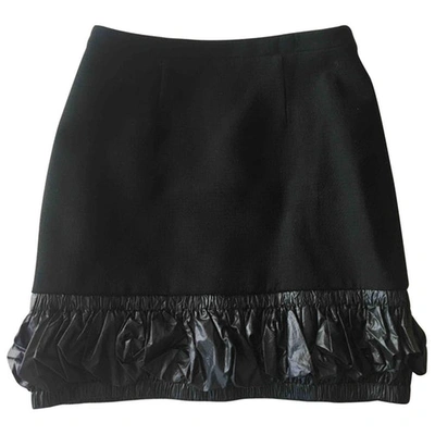 Pre-owned Christopher Kane Wool Mini Skirt In Black