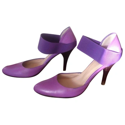 Pre-owned Vanessa Bruno Leather Heels In Purple