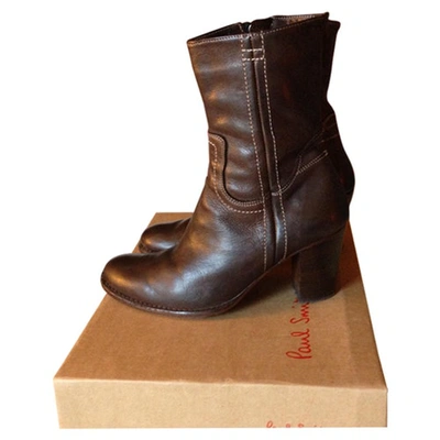 Pre-owned Paul Smith Brown Leather Ankle Boots
