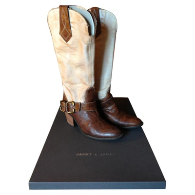 Pre-owned Janet & Janet Leather Boots In Other